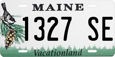 ME license plate 1327SE