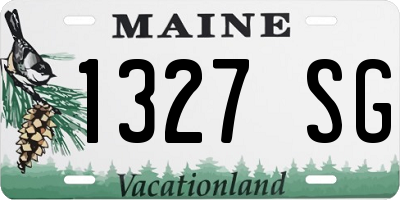ME license plate 1327SG