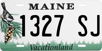 ME license plate 1327SJ