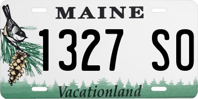 ME license plate 1327SO
