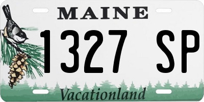 ME license plate 1327SP