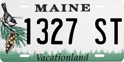 ME license plate 1327ST