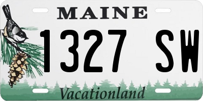 ME license plate 1327SW