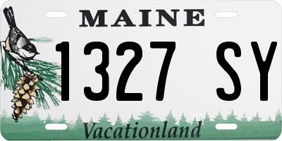 ME license plate 1327SY