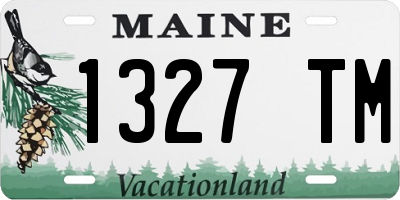 ME license plate 1327TM