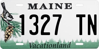 ME license plate 1327TN