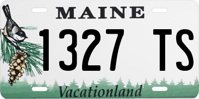 ME license plate 1327TS