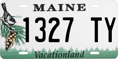 ME license plate 1327TY