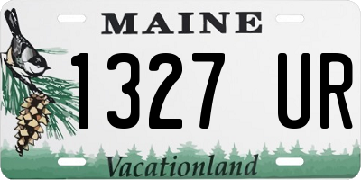 ME license plate 1327UR