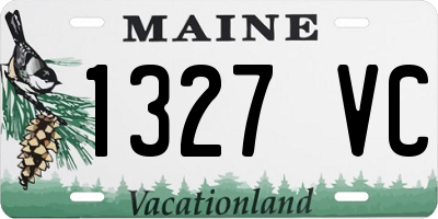 ME license plate 1327VC