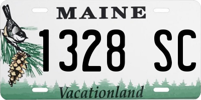 ME license plate 1328SC