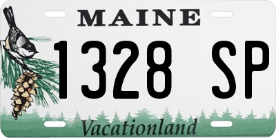 ME license plate 1328SP