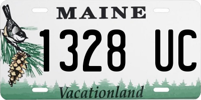 ME license plate 1328UC