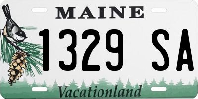 ME license plate 1329SA