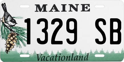 ME license plate 1329SB