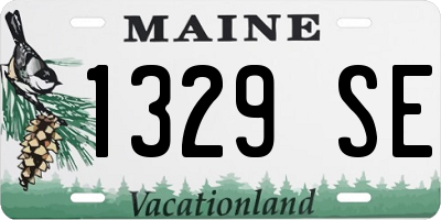 ME license plate 1329SE
