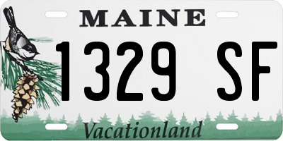 ME license plate 1329SF