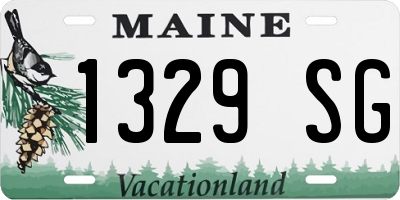 ME license plate 1329SG