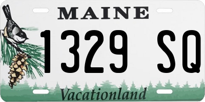ME license plate 1329SQ