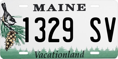 ME license plate 1329SV