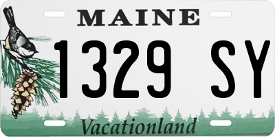 ME license plate 1329SY