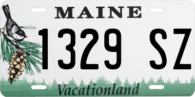 ME license plate 1329SZ