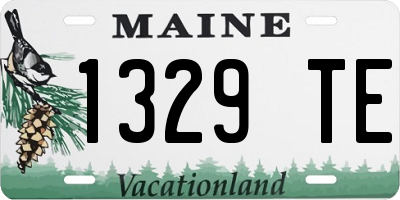 ME license plate 1329TE