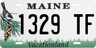 ME license plate 1329TF