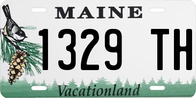 ME license plate 1329TH