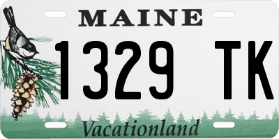 ME license plate 1329TK