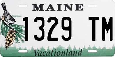 ME license plate 1329TM
