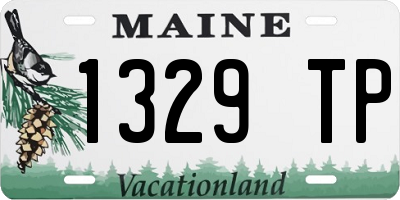 ME license plate 1329TP