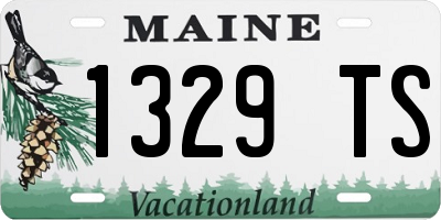 ME license plate 1329TS