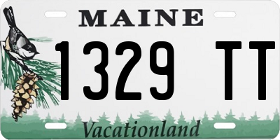 ME license plate 1329TT