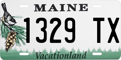 ME license plate 1329TX