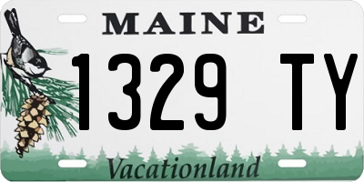 ME license plate 1329TY