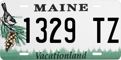 ME license plate 1329TZ