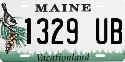 ME license plate 1329UB