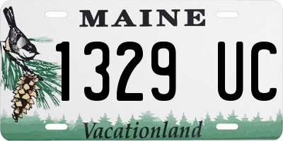ME license plate 1329UC