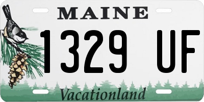 ME license plate 1329UF