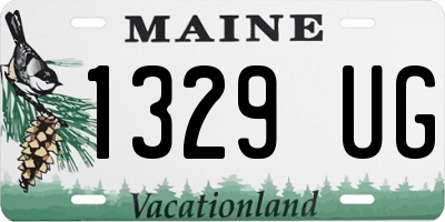 ME license plate 1329UG