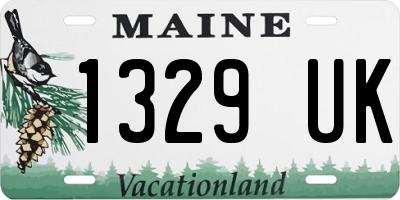 ME license plate 1329UK