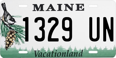 ME license plate 1329UN