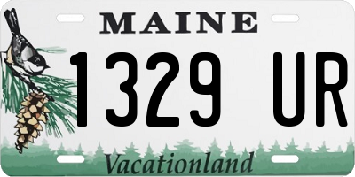 ME license plate 1329UR
