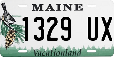 ME license plate 1329UX