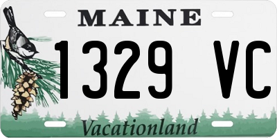 ME license plate 1329VC