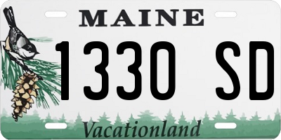 ME license plate 1330SD