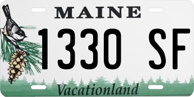 ME license plate 1330SF