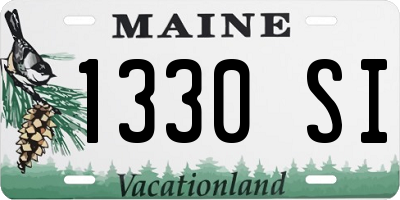 ME license plate 1330SI