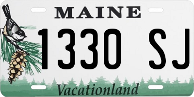 ME license plate 1330SJ